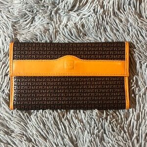 GWP! Never used vintage80 Ted Lapidus tri fold check book wallet genuine leather